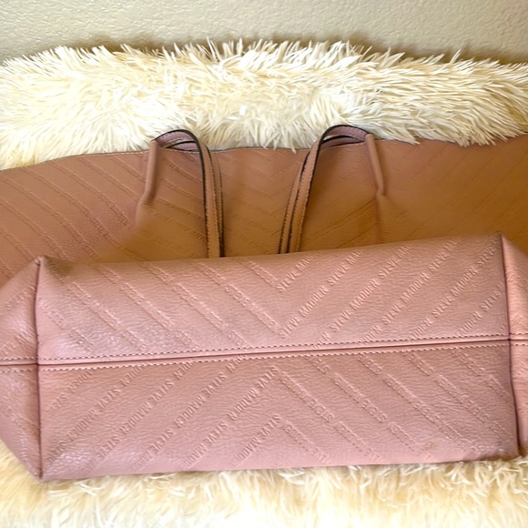 Steve Madden Faux Leather tote Bag light pastel pink - Picture 4 of 10